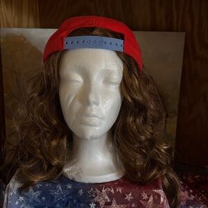 Hat wig. Blonde Auburn color